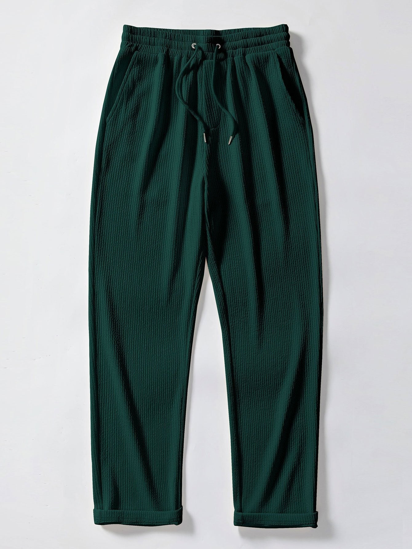 Straight Leg Ribbed Pants
