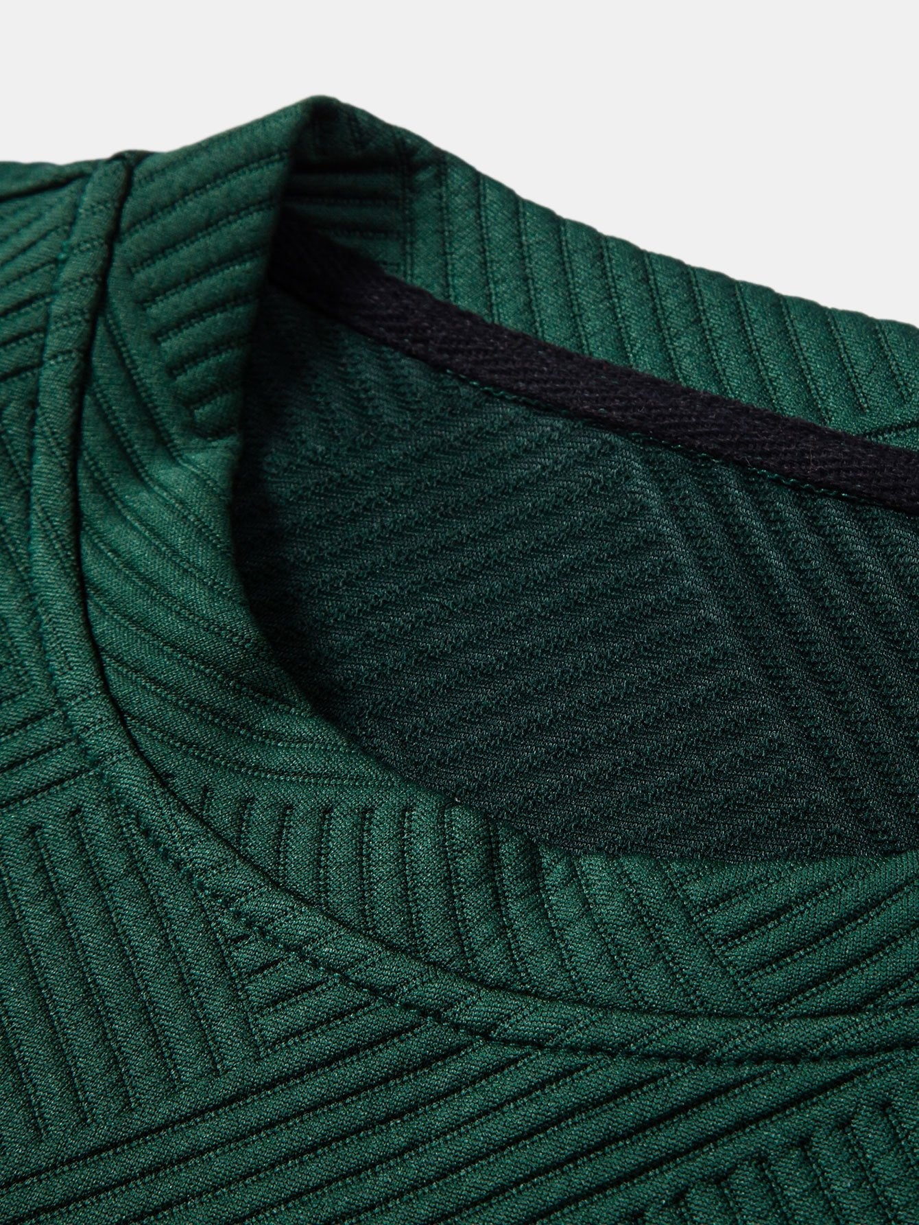 Long Sleeve Stripe Jacquard Arc Hem T-Shirt
