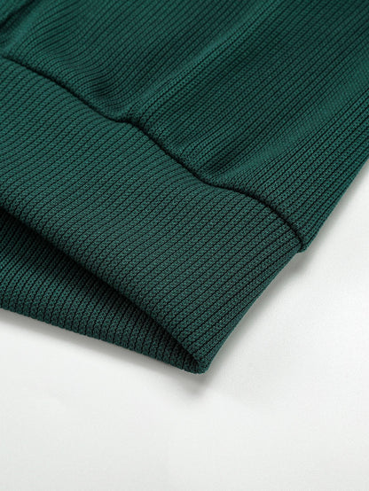 Basic Knitted Ribbed Hoodie