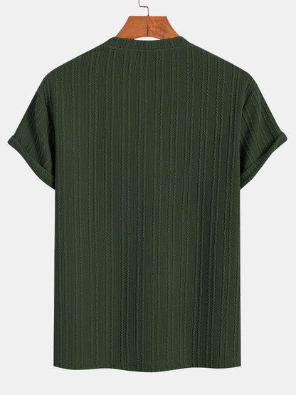 Muscle Fit Ribbed T-Shirt