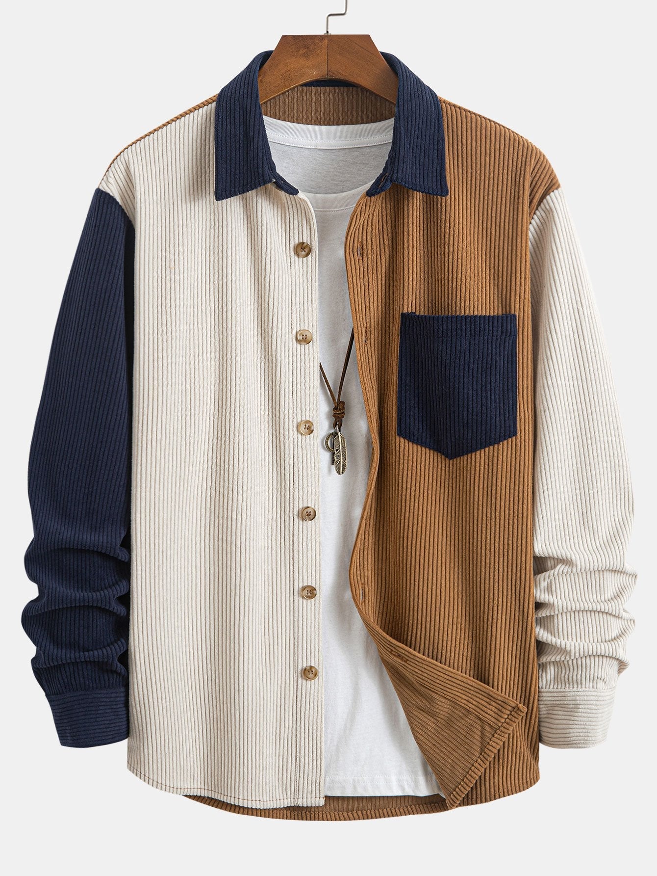 Corduroy Patchwork Shirt