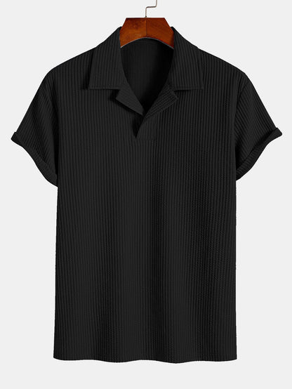 Ribbed Cuban Collar Polo