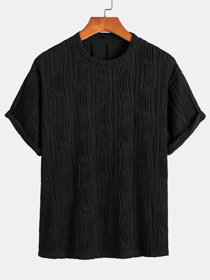 Wave Jacquard Relax Fit T-Shirt