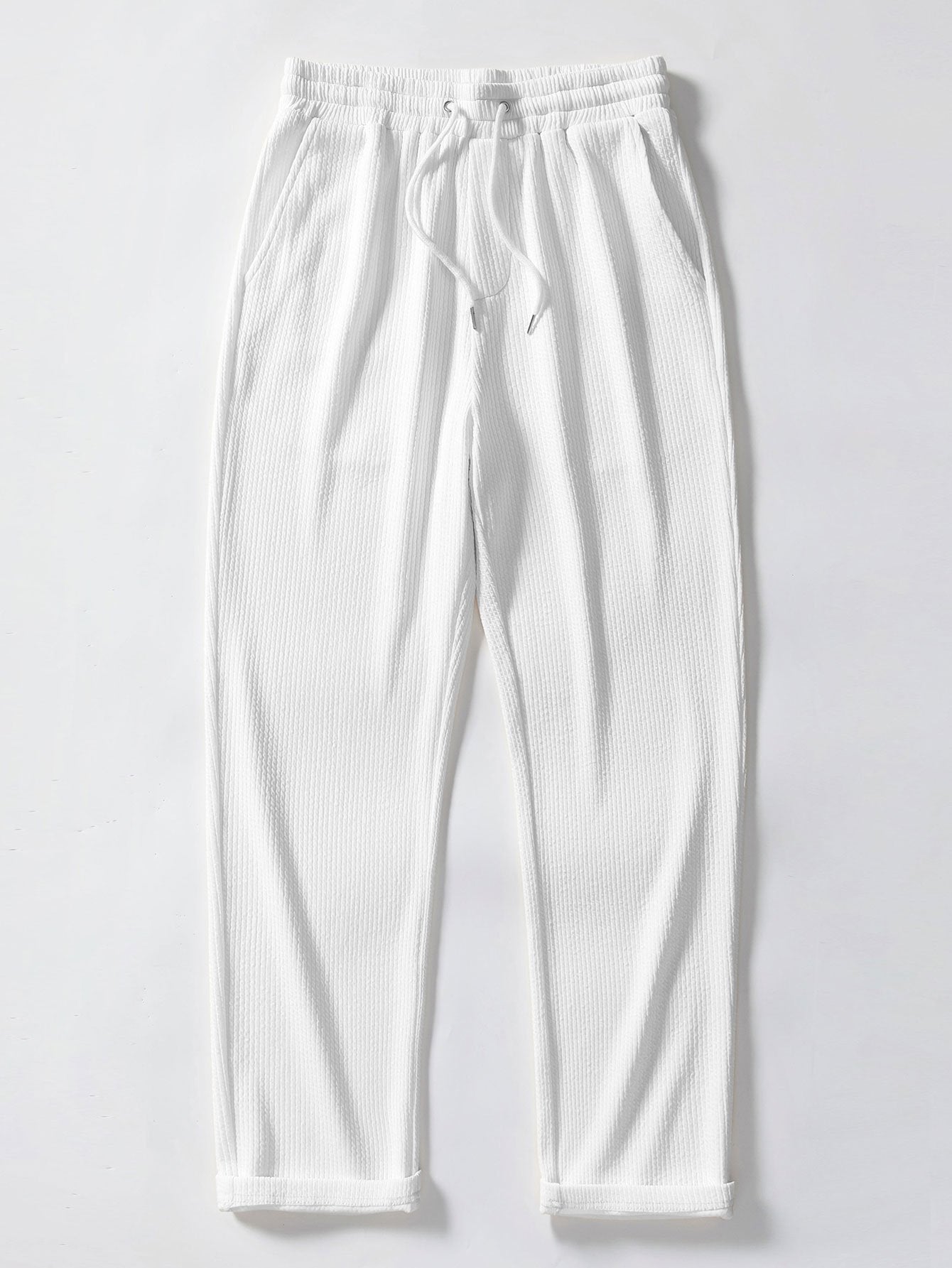 Straight Leg Ribbed Pants