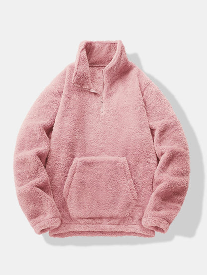 Quarter Zip Teddy Sweatshirt