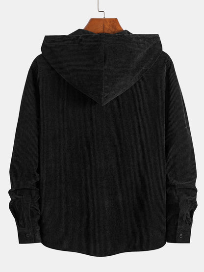 Corduroy Hooded Overshirt