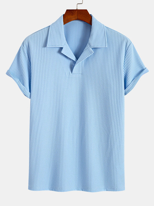 Ribbed Cuban Collar Polo