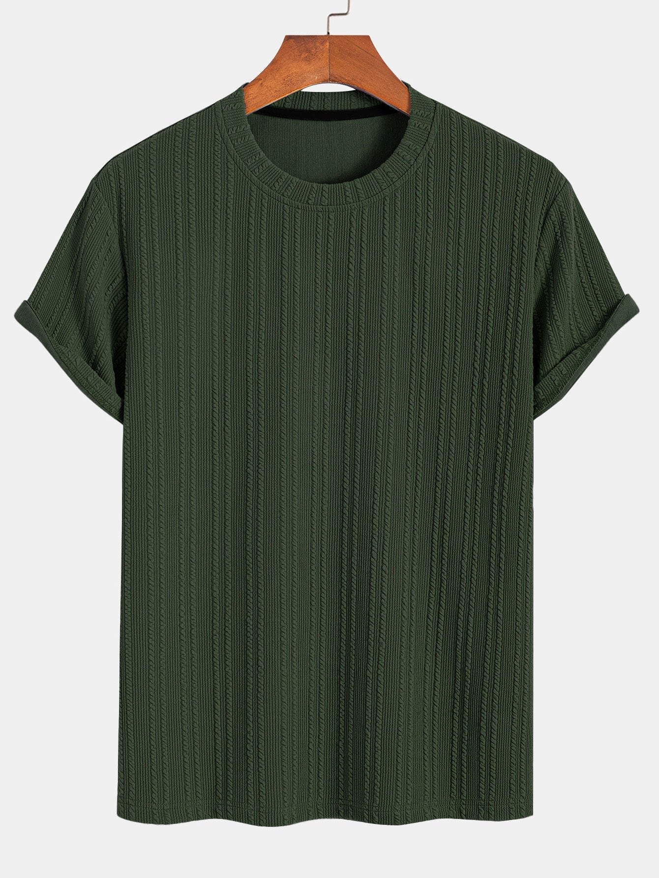 Muscle Fit Ribbed T-Shirt