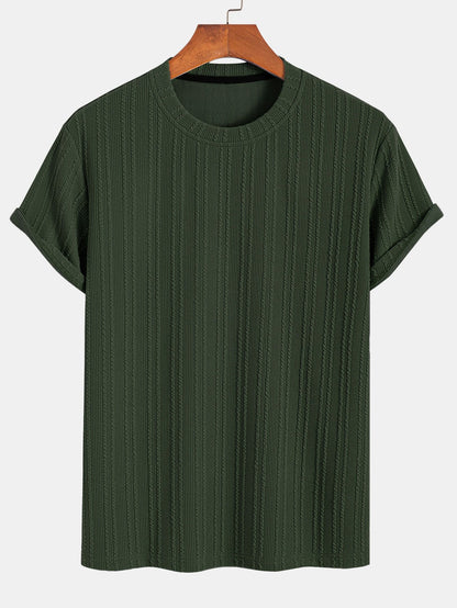 Muscle Fit Ribbed T-Shirt