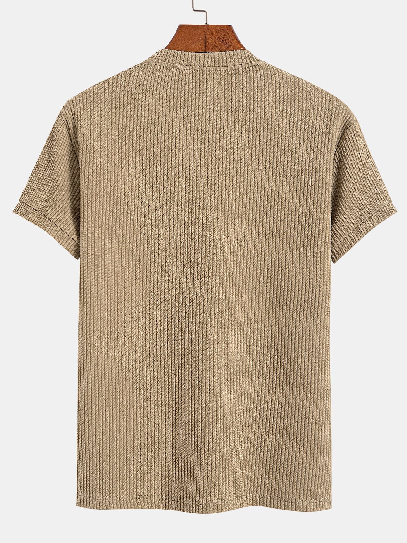 Muscle Fit Ribbed T-Shirt With Pocket