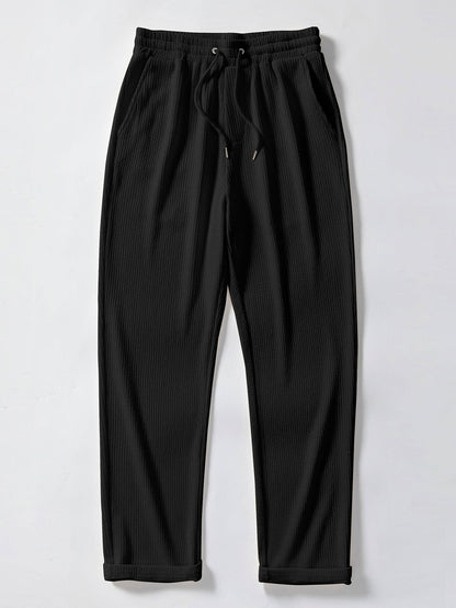 Straight Leg Ribbed Pants
