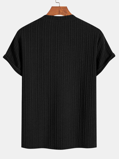 Muscle Fit Ribbed T-Shirt