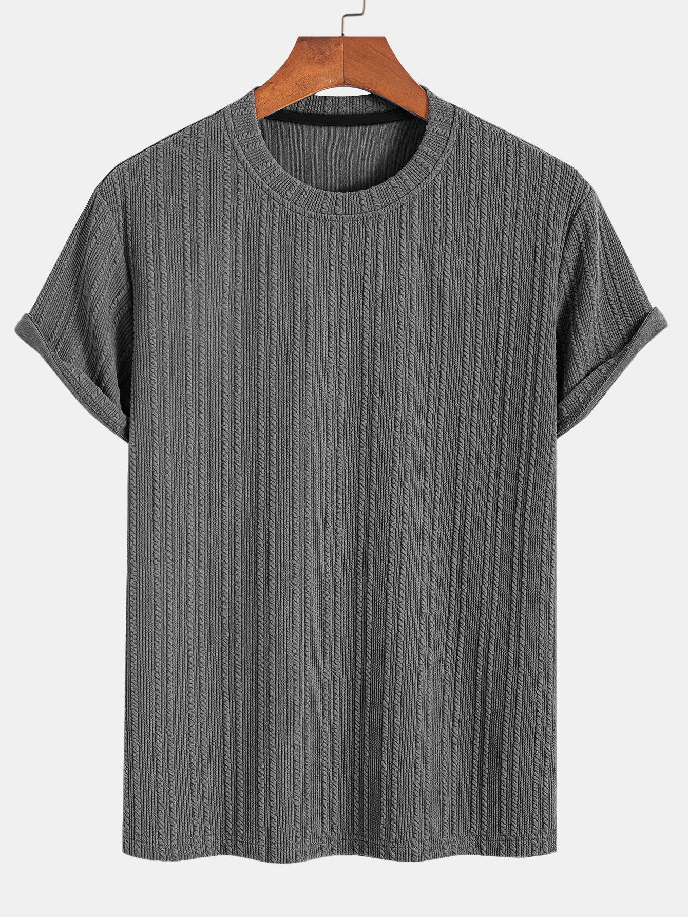 Muscle Fit Ribbed T-Shirt