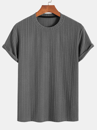 Muscle Fit Ribbed T-Shirt