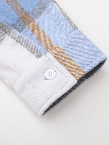Plaid Corduroy Patchwork Shirt