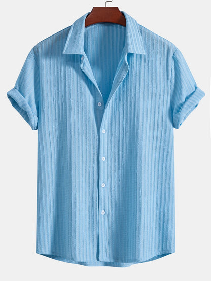 Stripe Jacquard Button Up Shirt