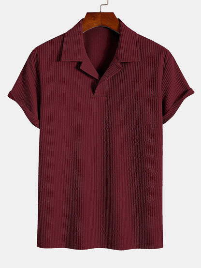 Ribbed Cuban Collar Polo
