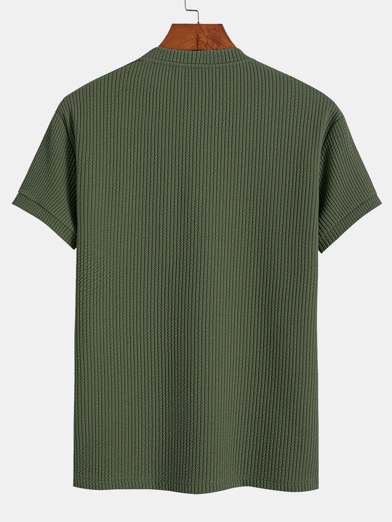 Muscle Fit Ribbed T-Shirt With Pocket