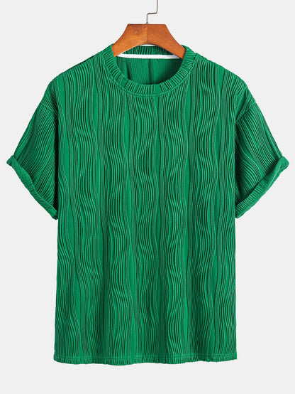 Wave Jacquard Relax Fit T-Shirt
