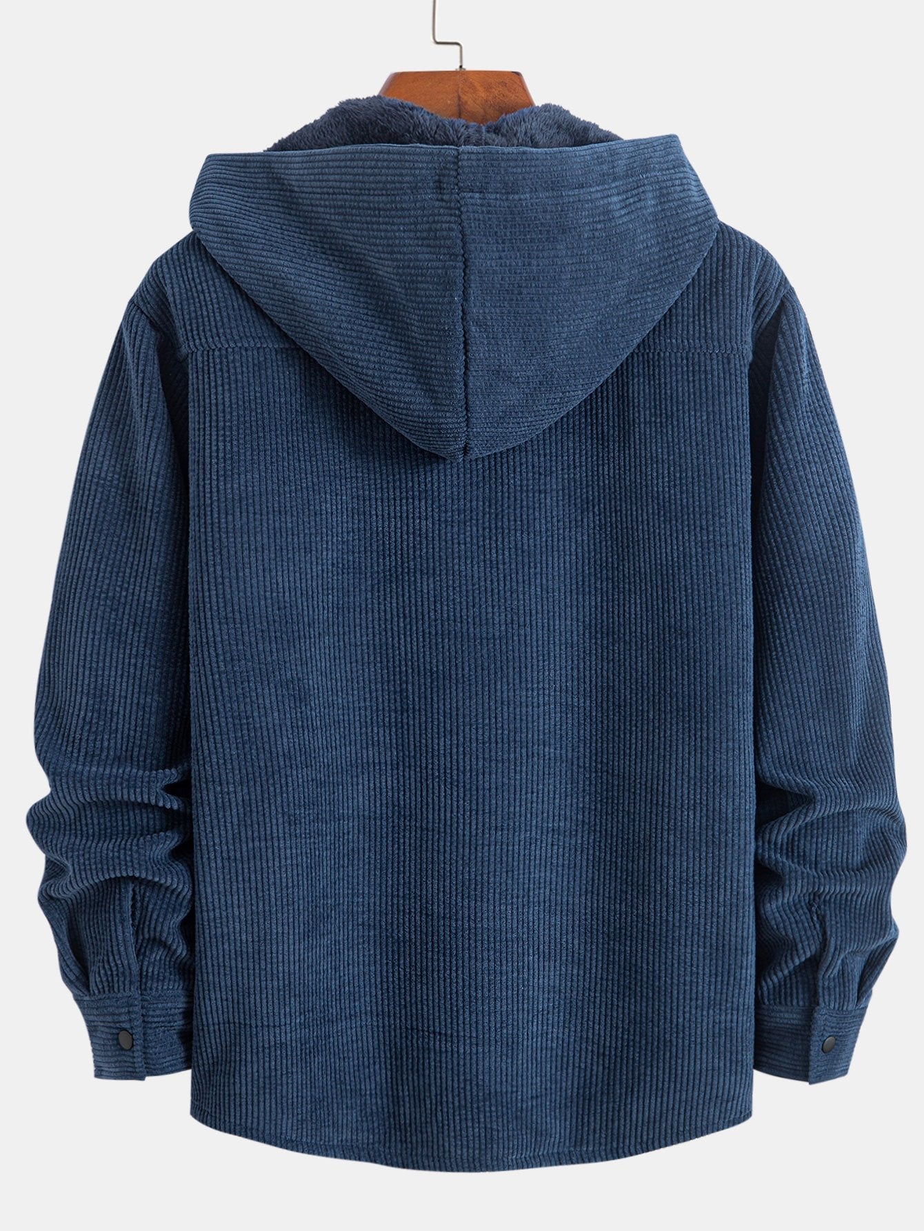 Fleece Lined Corduroy Hooded  Overshirt