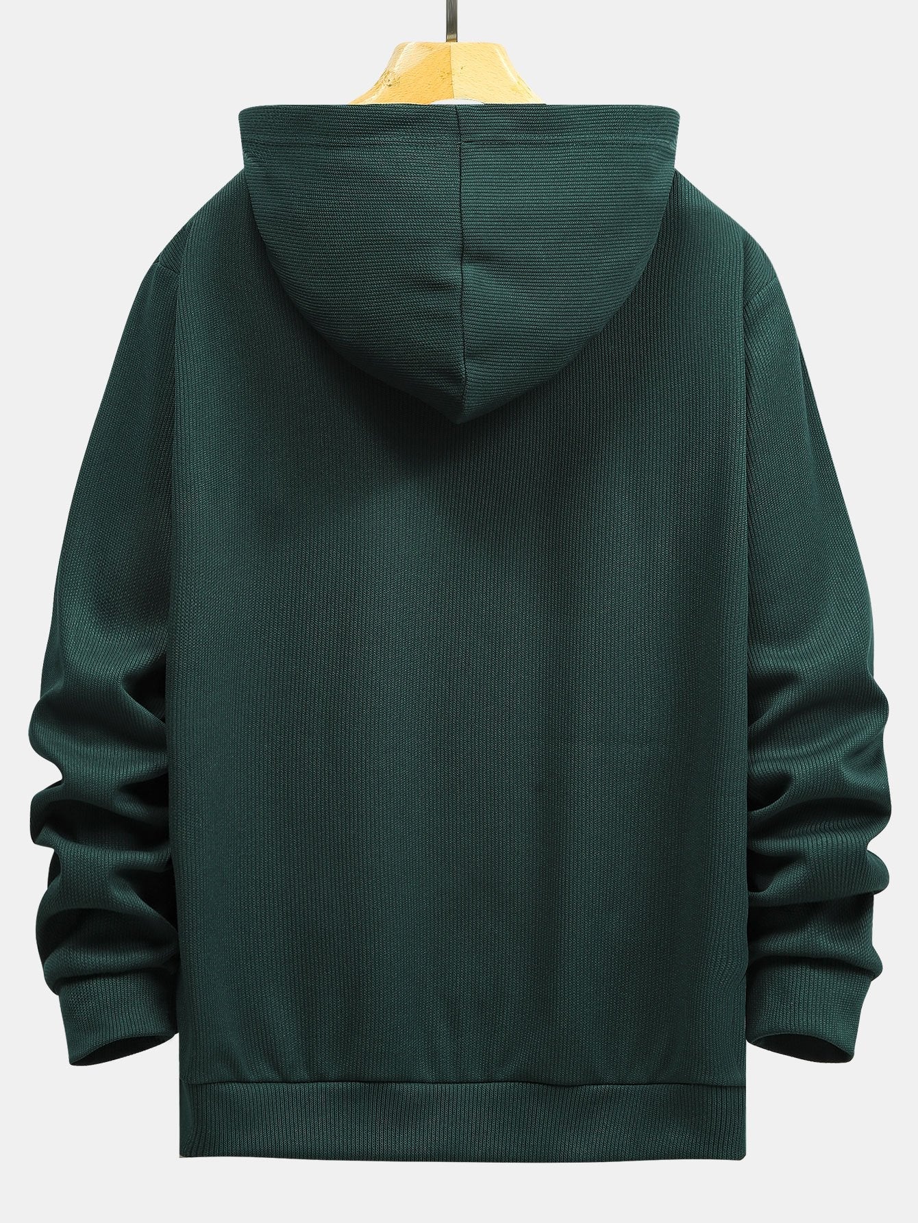 Basic Knitted Ribbed Hoodie