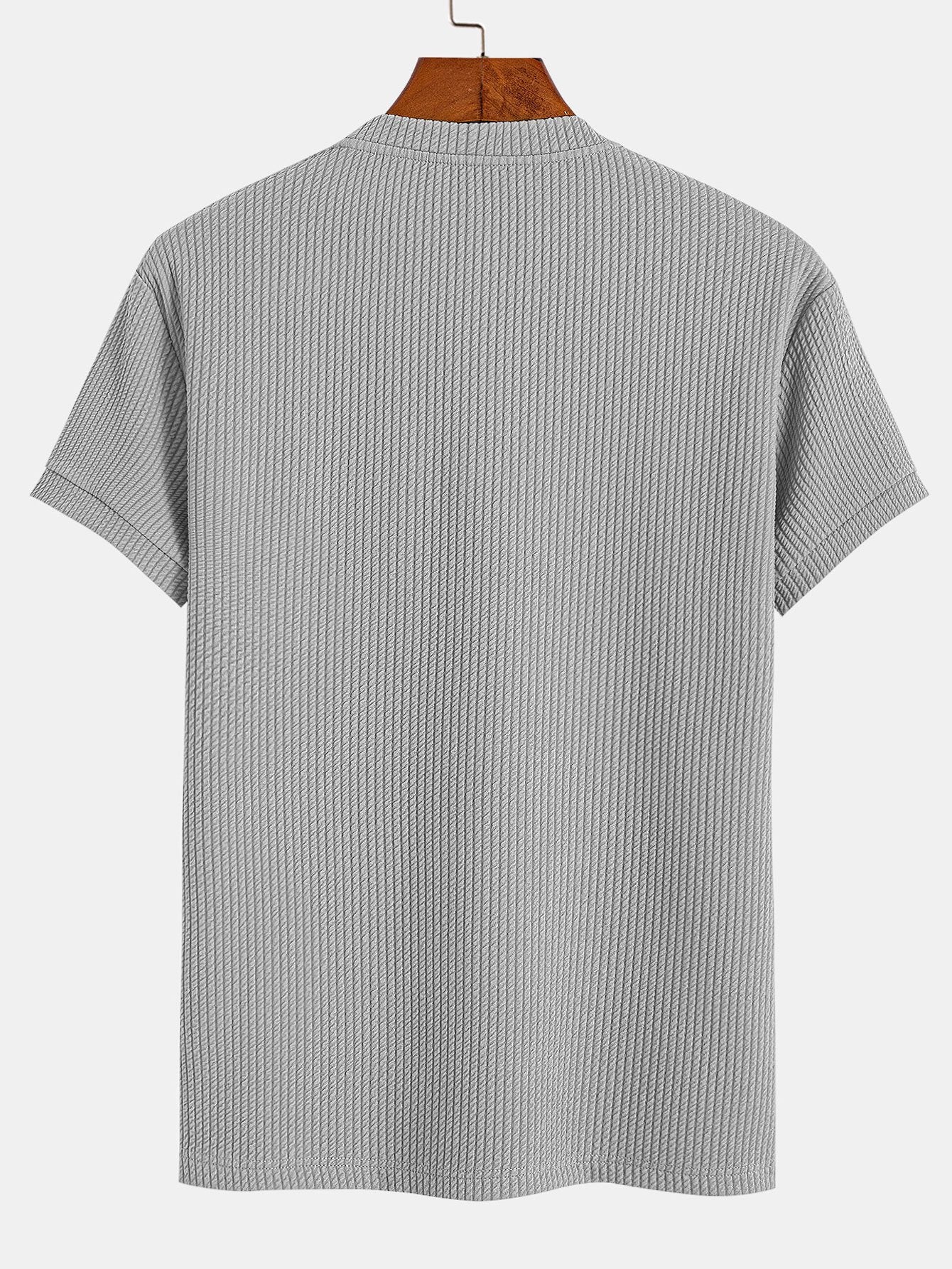 Muscle Fit Ribbed T-Shirt With Pocket