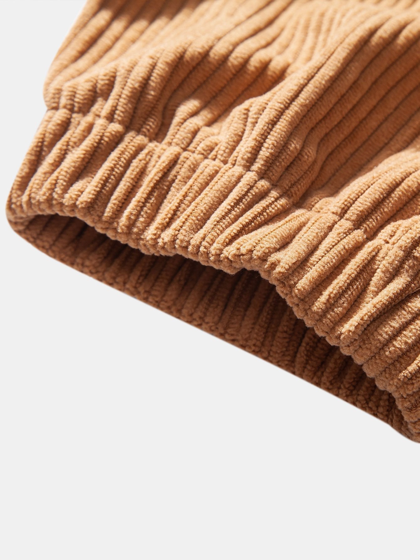 Drawstring Corduroy Cargo Jogger Pants