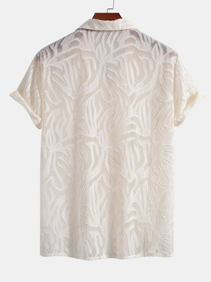 Jacquard Texture Cuban Shirt