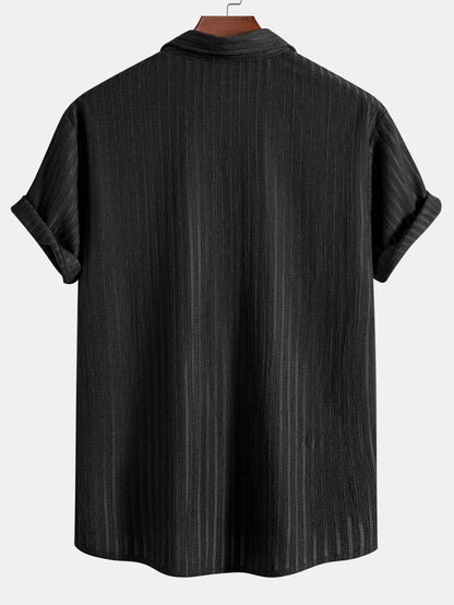 Stripe Jacquard Button Up Shirt