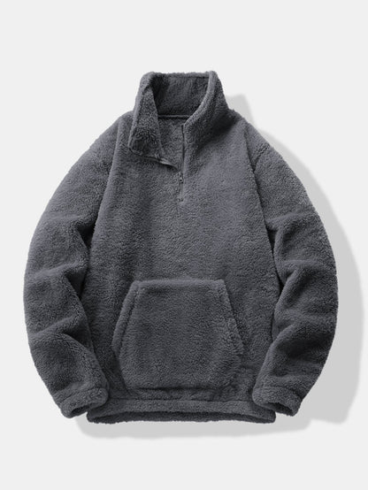 Quarter Zip Teddy Sweatshirt