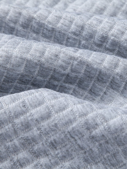Long Sleeve Waffle Arc Hem T-Shirt