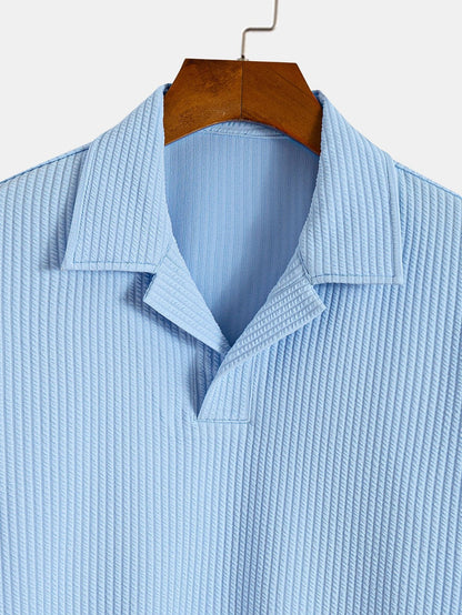 Ribbed Cuban Collar Polo