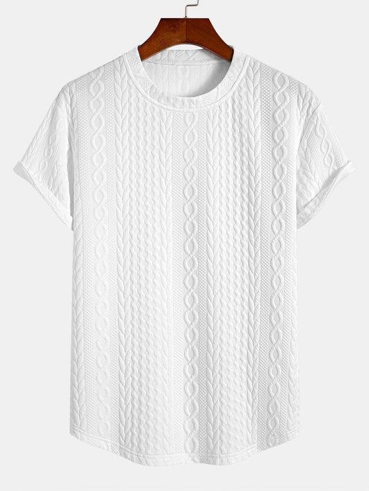 Twist Jacquard Arc Hem T-Shirt