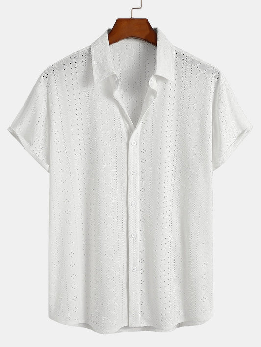 Jacquard Textured Button Up Shirt