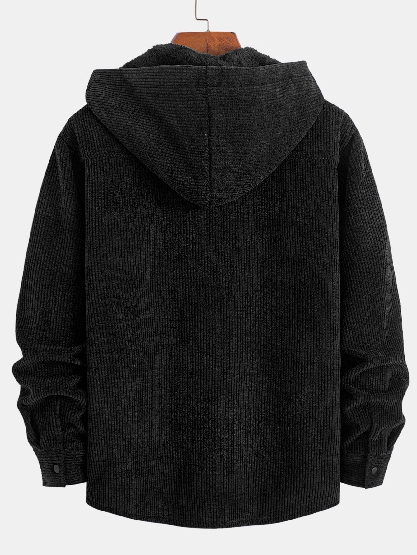 Fleece Lined Corduroy Hooded  Overshirt