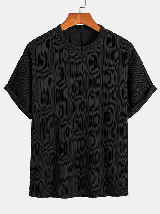 Wave Jacquard Relax Fit T-Shirt