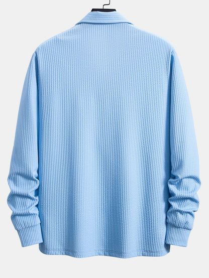 Long Sleeve Ribbed Polo
